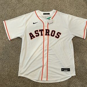 NWT Nike Houston Astros Yuli Gurriel White Blue Orange Home Jersey Size XL